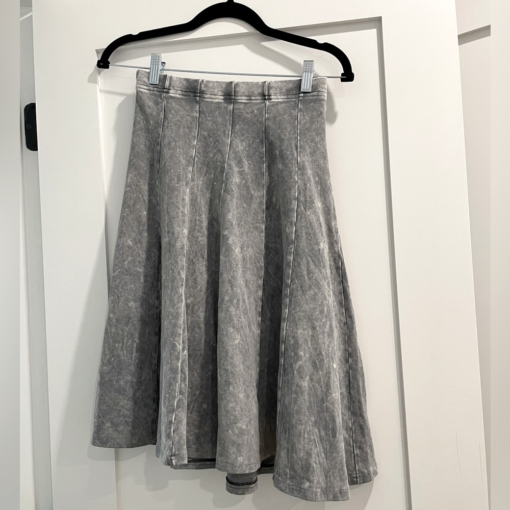 Womens Hardtail light gray washed out fit n flair skirt